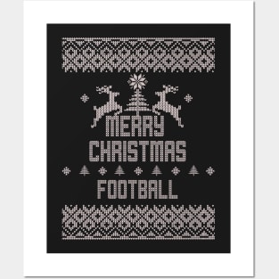 Merry Christmas FOOTBALL Posters and Art